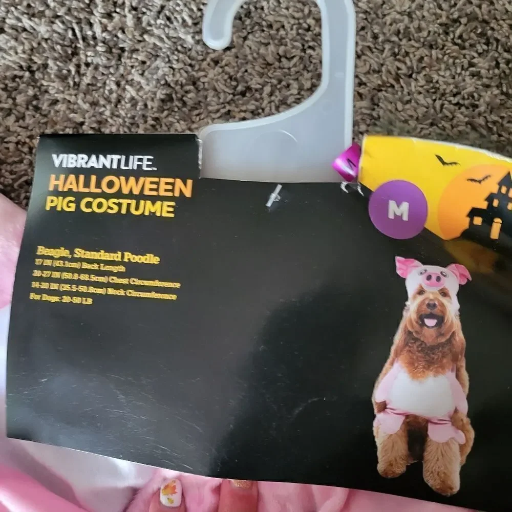 Vibrant Life Halloween Pig Dog Costume Size Medium NWT